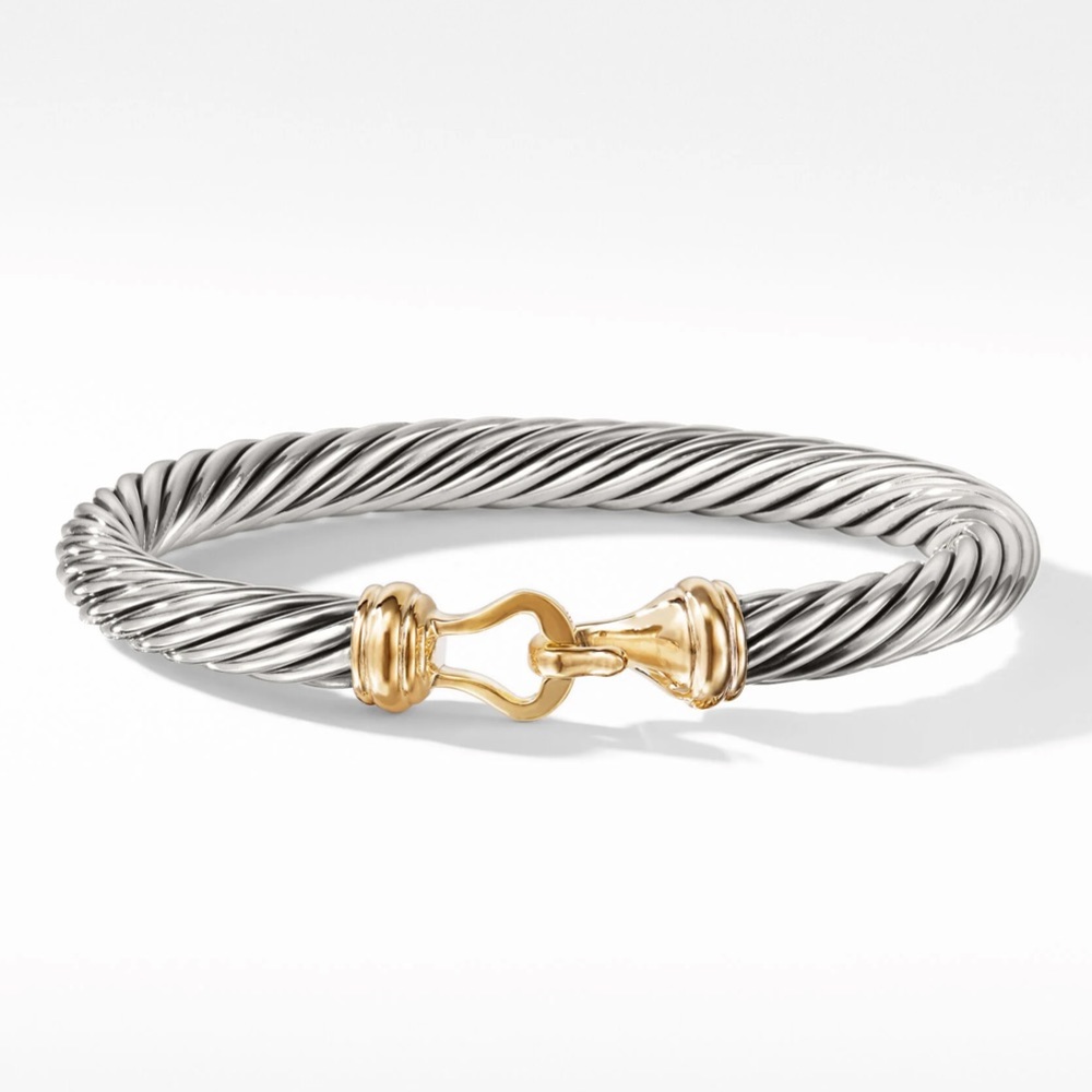 David Yurman 7MM Buckle Bracelet 14K Yellow Gold